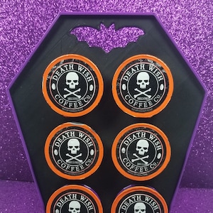 Coffin Bat Cutout Pod Holder Coffee Stand 3D Printed