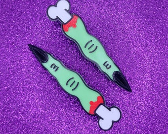 Pinzas para el pelo con dedos de bruja para Halloween, accesorios espeluznantes para el pelo, pasadores impresos en 3D