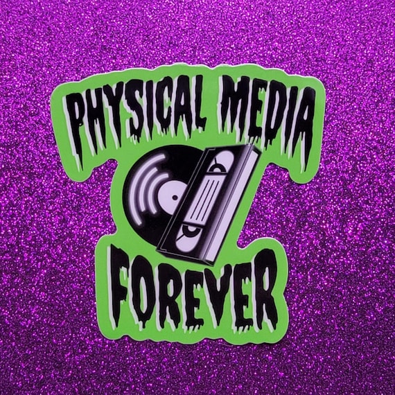 Physical Media Forever VHS Record Collector Sticker 3