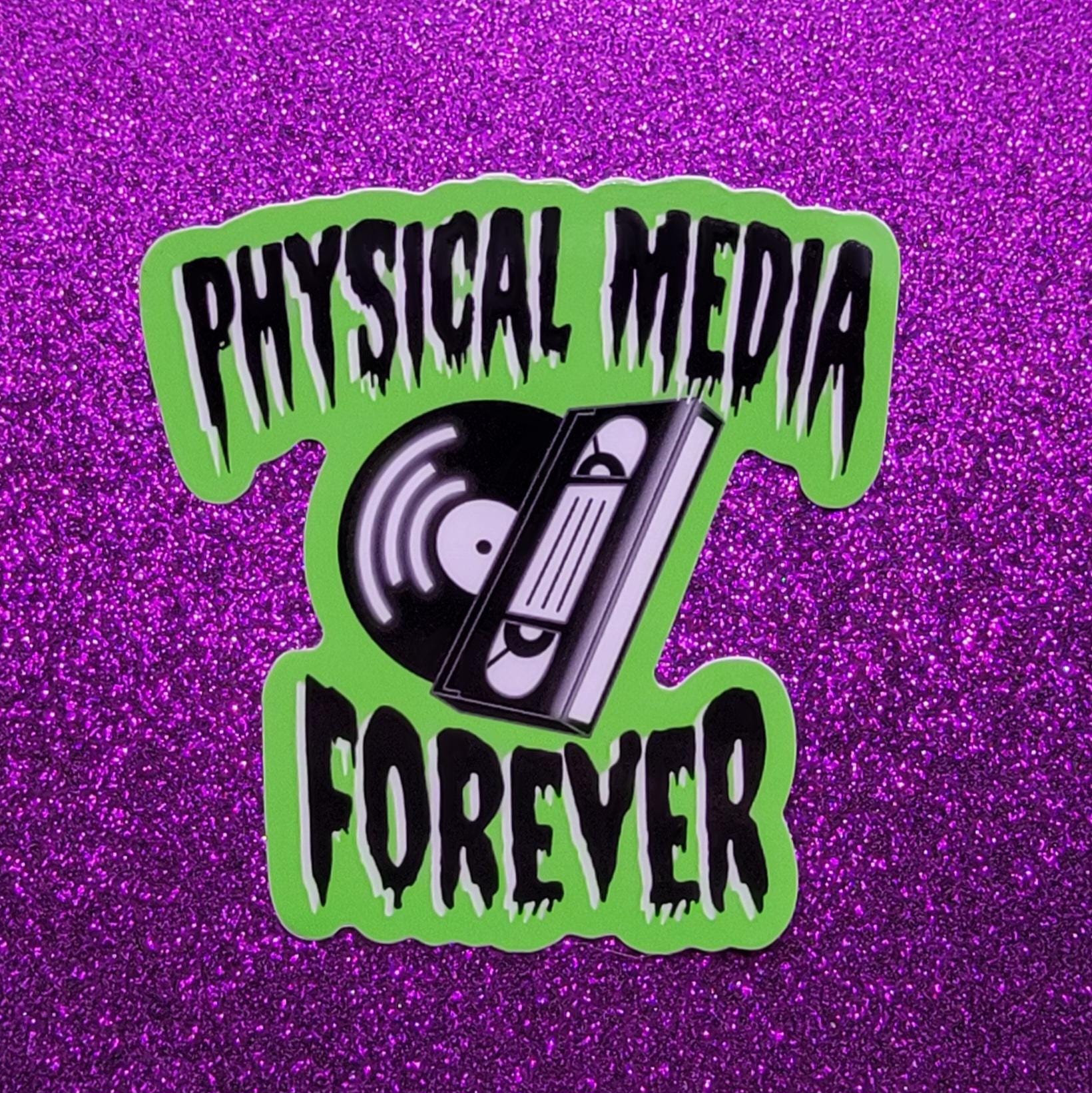 Physical Media Forever VHS Record Collector Sticker 3