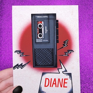 Diane Tonbandgerät Kunstdruck 13"x18"