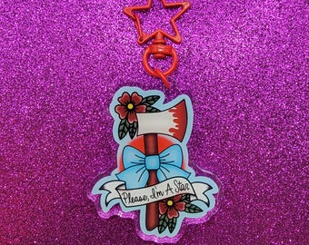 Please I'm A Star Horror Movie Acrylic Keychain, Bag Charm