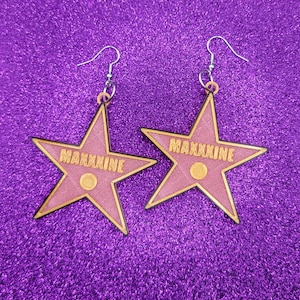 Maxine Star Horror Statement Earrings 3D Printed, Weird Earrings, Unique Earrings, Edgy Earrings, Horror Earrings, Alternative Earrings