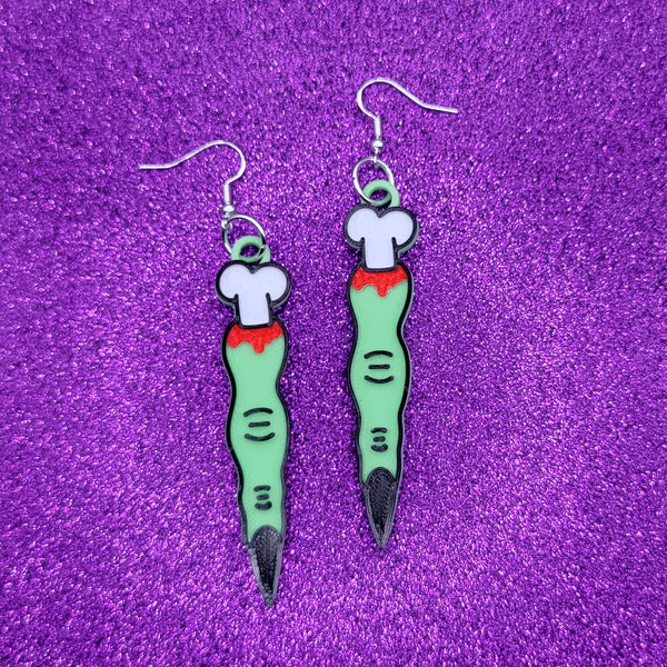 Witch Fingers Statement Earrings 3D Printed, Weird Earrings, Unique Earrings, Edgy Earrings, Drop Earrings, Alternative Earrings