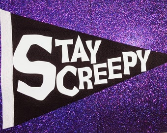 Stay Creepy Halloween 10X15 Felt Pennant Banner Flag