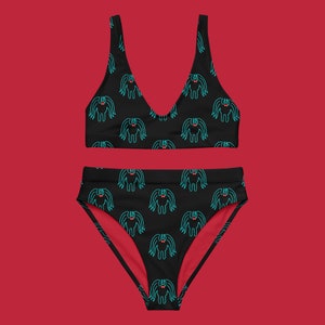 Mothman Cryptid high-waisted bikini