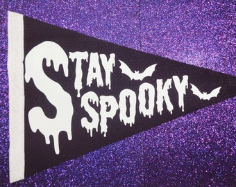 Stay Spooky Halloween 10X15 Felt Pennant Banner Flag Gallery Wall Decor