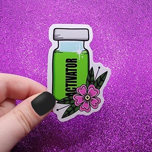 Activator Vial Horror Sticker 3"x2"