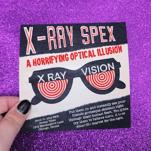 Retro X Ray Spex Halloween Art Print 5&quot;x5&quot;