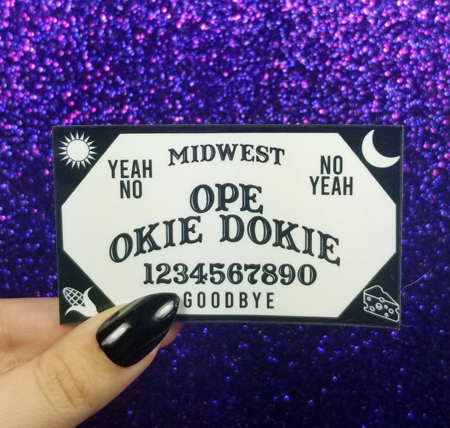 Midwest Ouija Board Sticker 2&quot;x3.5&quot; Funny Midwestern