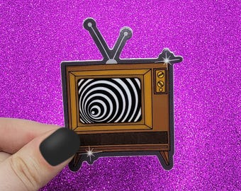 Spooky Television Sticker 2.5x3
