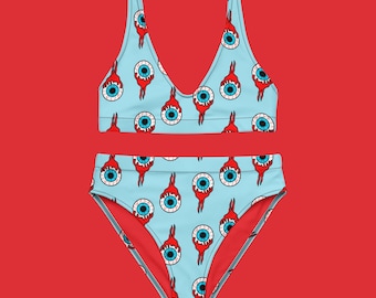 Augapfel-Bikini mit hoher Taille