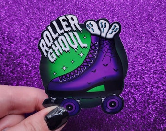 Roller Ghoul Sticker 3"x3", Roller Skating, Roller Derby