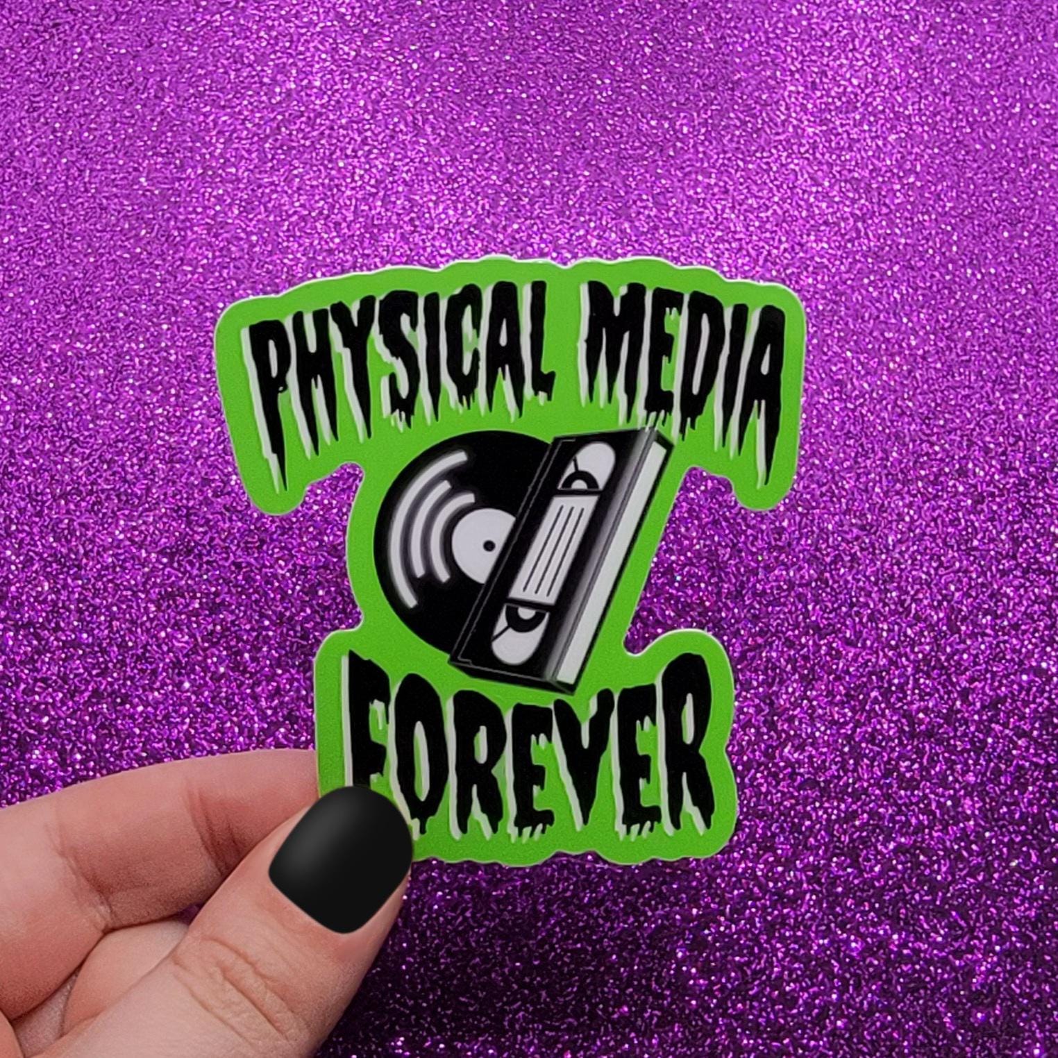 Physical Media Forever VHS Record Collector Sticker 3