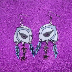 Phantom Statement Earrings 3D Printed, Weird Earrings, Unique Earrings, Edgy Earrings, Horror Earrings, Alternative Earrings