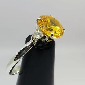A++ Top Natural Yellow Zircon Ring | 925 Sterling Silver Jewelry | Handmade Gemstone Ring | Elegant Gift for Her | Fine Jewelry
