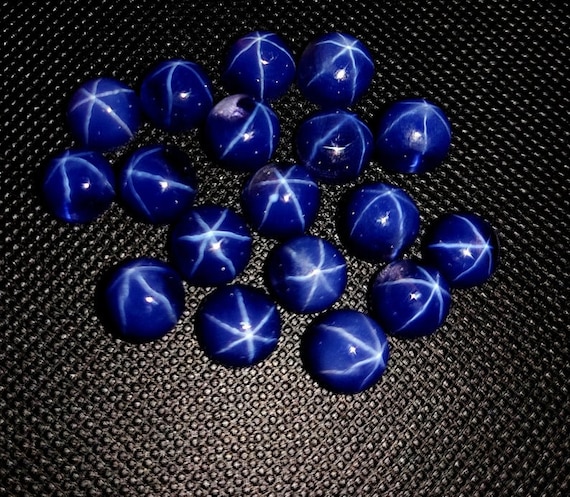 Buy Lab Created Synthetic Blue Star Sapphire Round Cabochon