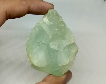 Natural Green Chalcedony 315 Ct Crystal | Mineral Specimen | Healing Gemstone | Lapidary Material | 54x40x22mm
