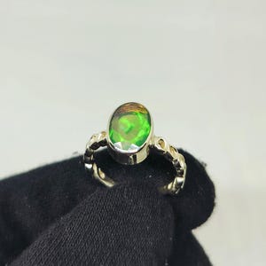 Black Opal Ring | 925 Sterling Silver Ring | Natural Opal Jewelry | Handmade Gemstone Ring | Unique Gift for Her | Silver Ring for Women