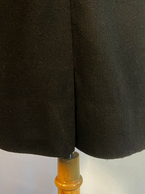 60’s Black Rayon Mini Dress with Bow main image 0