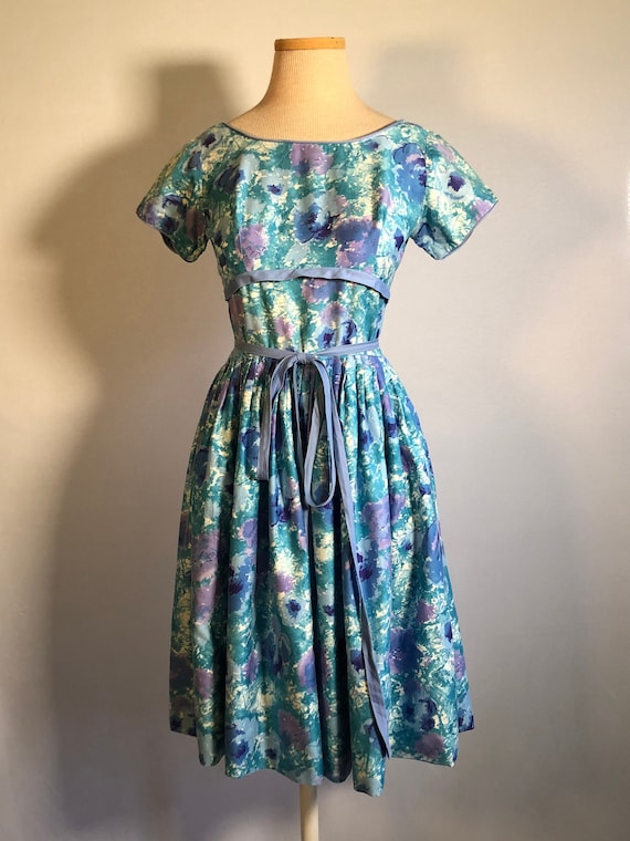 LONG WRAP DRESS WITH FRILL SWINGING SIXTIES main image 0
