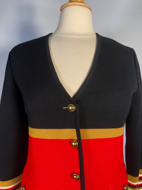 60s/70s Stripe Short Sleeve Cardigan main image 0