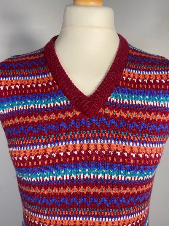 1970s Striped Knit Vest by Devon - image 5