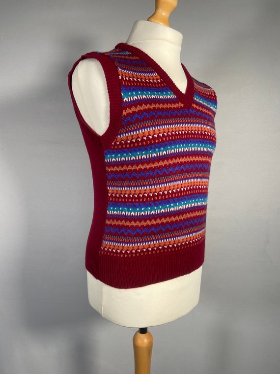 1970s Striped Knit Vest by Devon - image 3