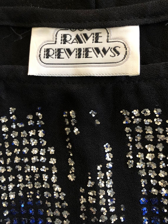 1970s Black Glitter Top by Rave Reviews - image 6