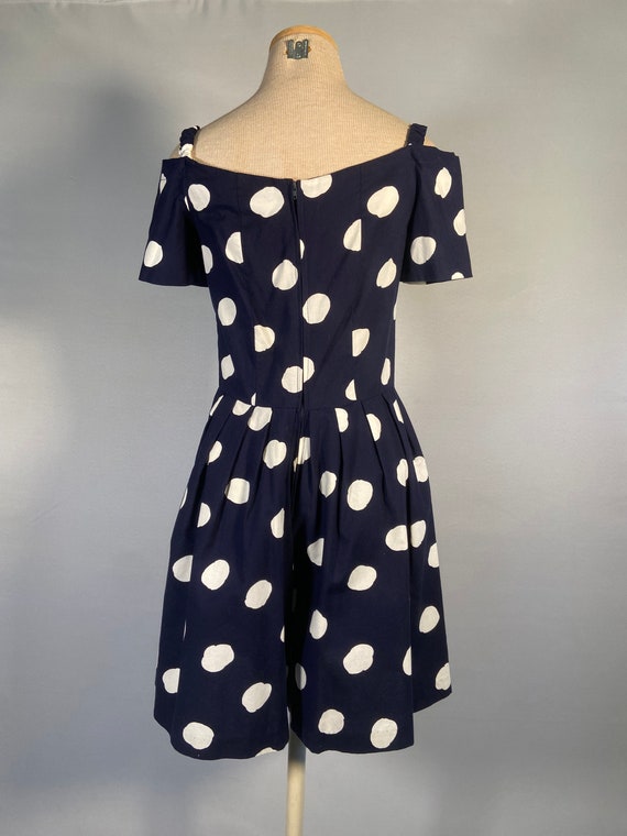 1980s Polka Dot Culotte Dress by Oops of Californ… - image 2