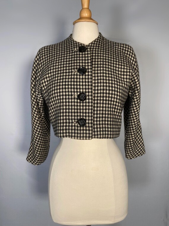 1940s Short Houndstooth Jacket - image 2