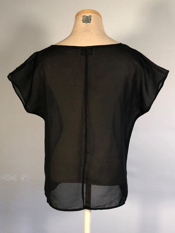 1970s Black Glitter Top by Rave Reviews - image 2