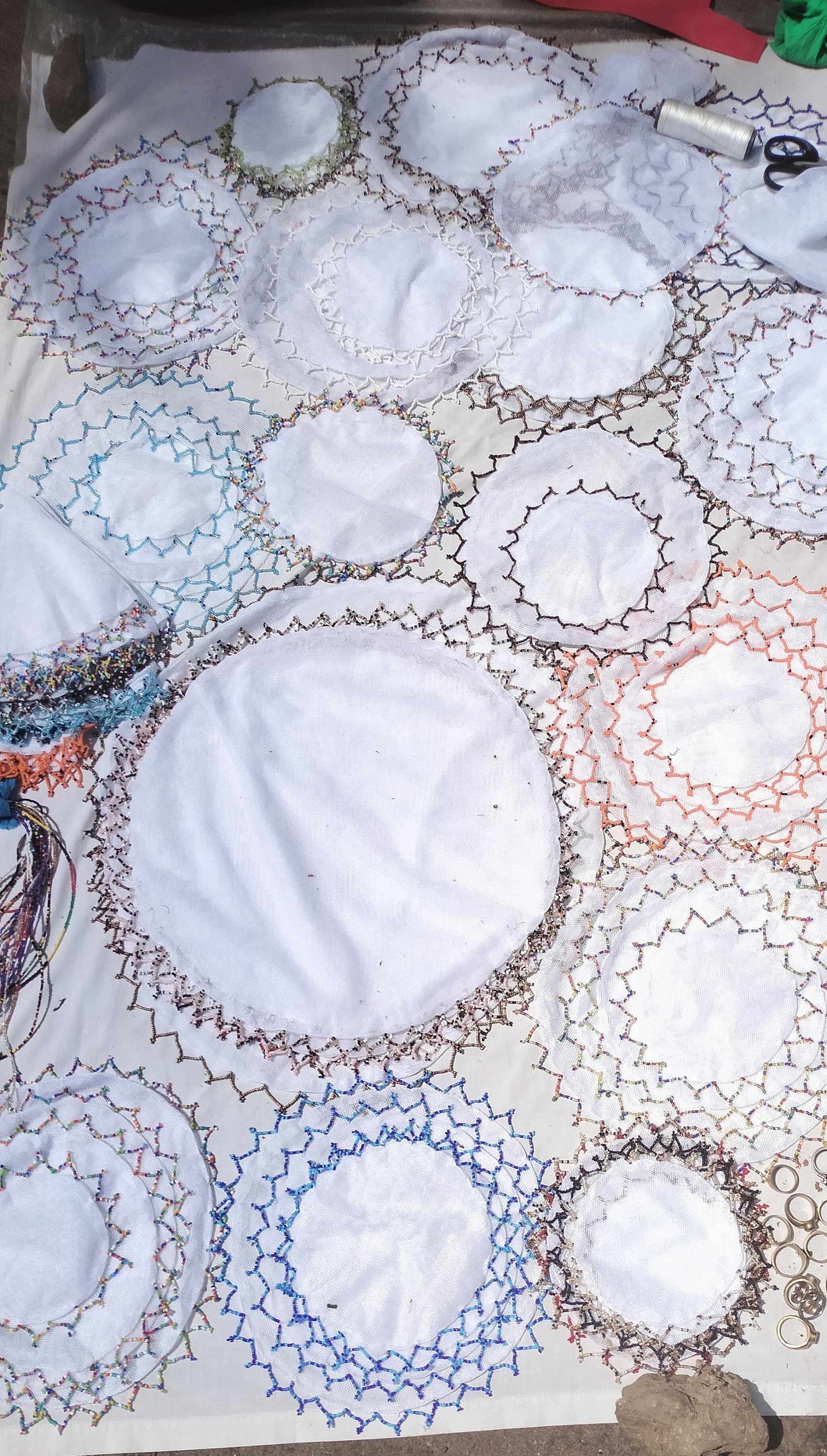 Set Beaded Food coversglass or jug or fruits coverbeaded net Etsy