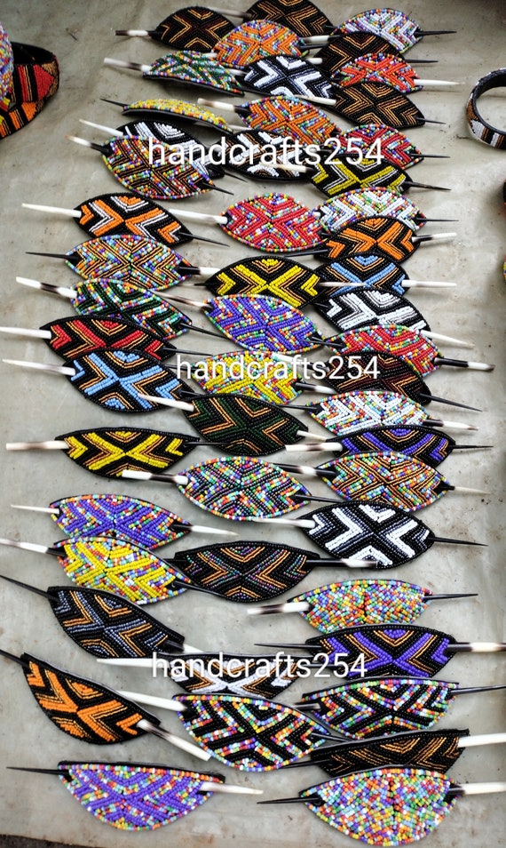 Buy Wholesale Hair Clips Leather and Beads Handmade Hairclips
