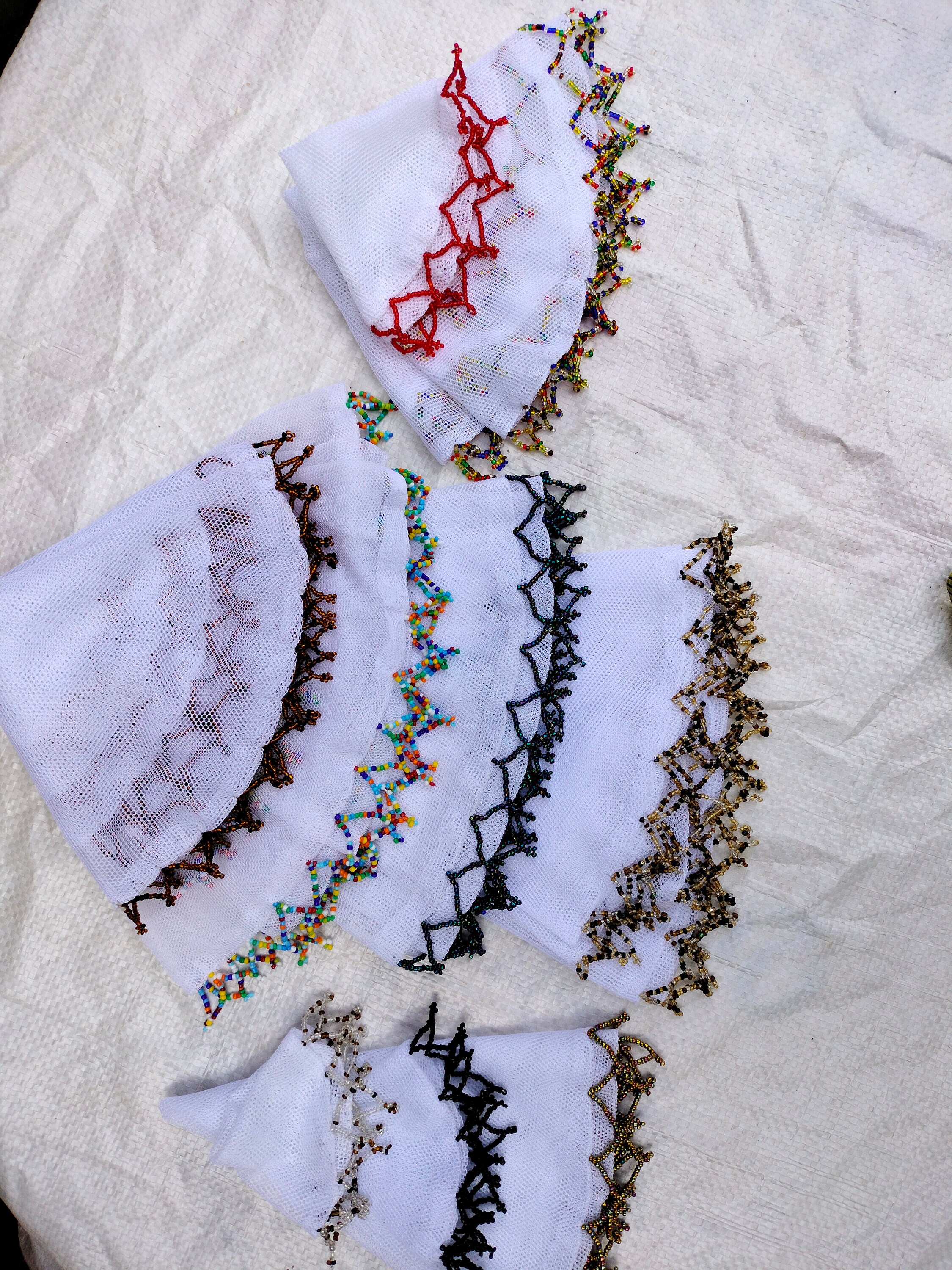 Set Beaded Food coversglass or jug or fruits coverbeaded net Etsy