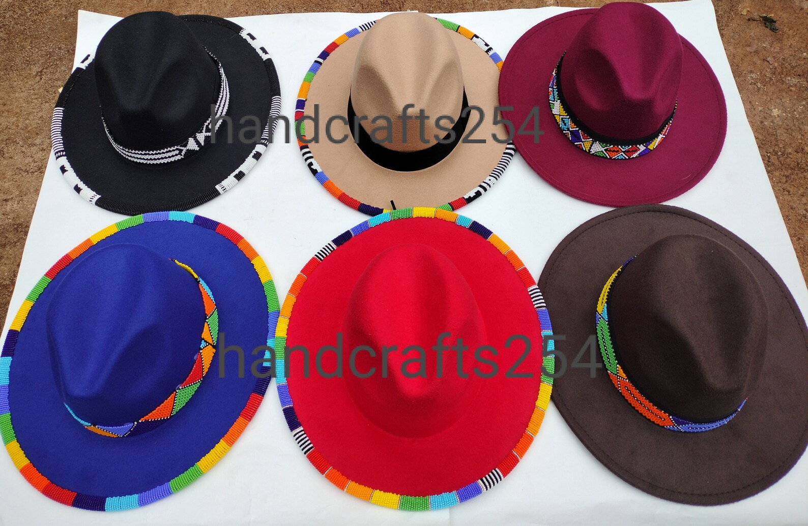 6 pieces wholesale Beaded brim and edge fedoraSombrero Etsy