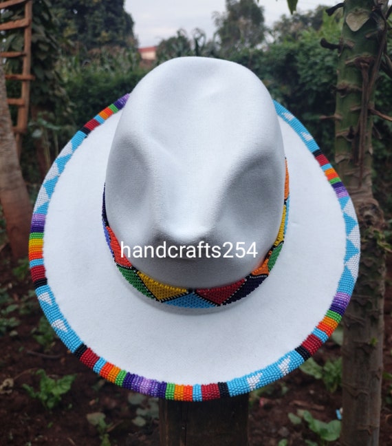 Custom Hand Beaded Fedora Hathandmade 