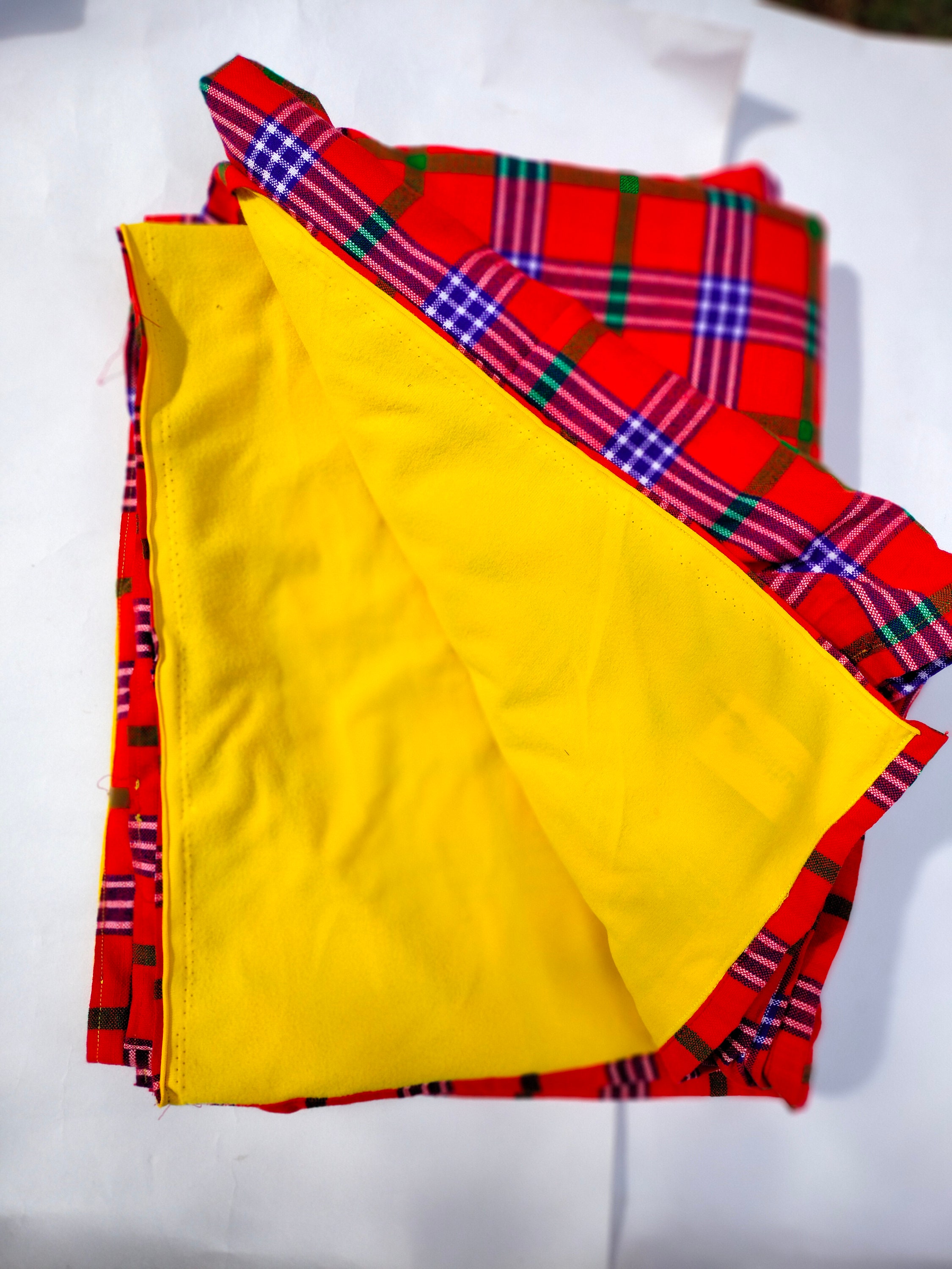 Red stripped African Maasai With fleece,Kenyan Kikoy,beach blanket