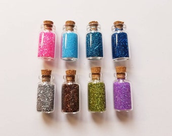 Feldspath - Bouteille de paillettes fines vertes et argent (3 oz - 85g) - paillettes pour résine / pâte polymère / nail art