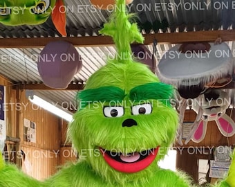 Green Monster Christmas FREE SHIPPING Grinch  Mascot Costume Cartoon Mascot Costume Professional Holiday Birthday Christmas