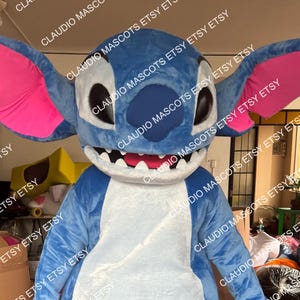 Alieno blu - Spedizione gratuita - Costume mascotte Stitch, mascotte dei cartoni animati, costume professionale per le feste, compleanno e Natale