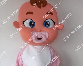 Baby Girl Reveal FREE SHIPPING Mascot Costume Cartoon Mascot Costume Professional Holiday Birthday Christmas - Free Shipping