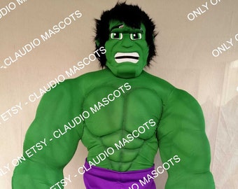 Hulk Green FREE SHIPPING Monster Mascot Costume Professional Holiday Birthday Christmas - Free Shipping