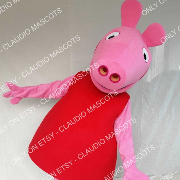 Pig Piggie Pink FREE SHIPPING Cartoon Mascot Costume Professional Holiday Birthday Christmas - Free Shipping