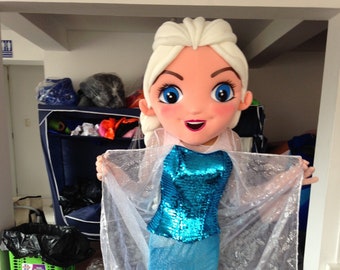 Elsa Costume da mascotte principessa di qualità speciale Costume da mascotte dei cartoni animati Vacanza professionale Compleanno Natale