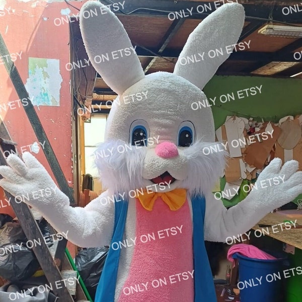 Easter Bunny FREE SHIPPING Cartoon Mascot Costume Professional Holiday Birthday Christmas - Free Shipping