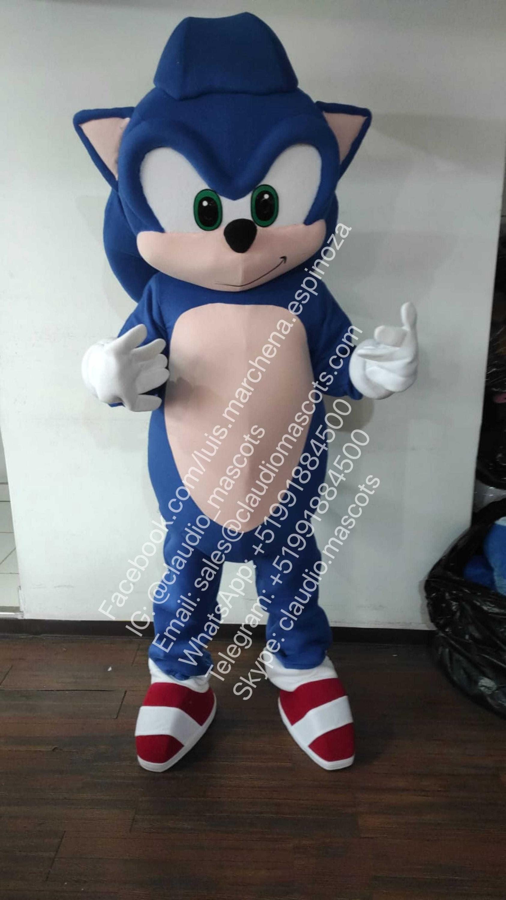 Ree様 Buy Sonic Blue Hedgehog FREE SHIPPING Cartoon Mascot Costume