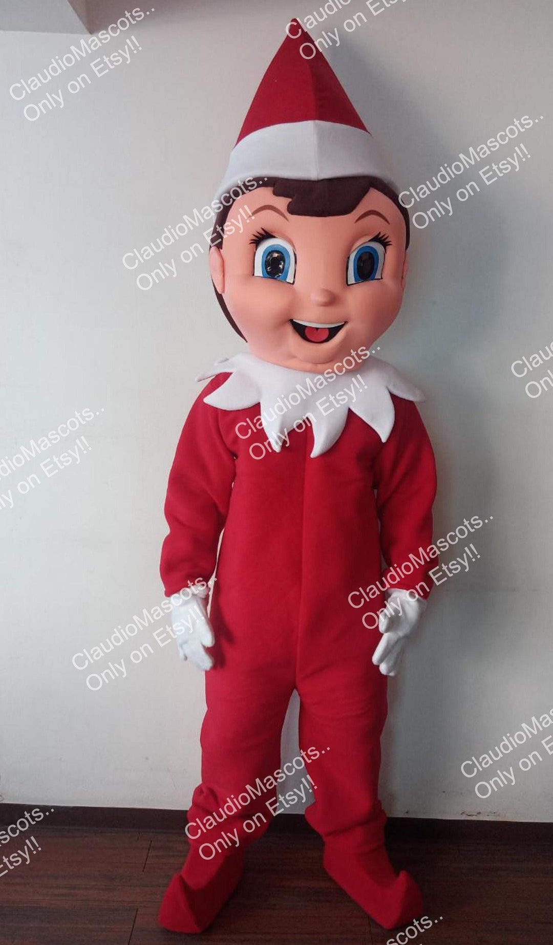Elf Shelf Mascot Costume Holiday Christmas Free Shipping Etsy UK