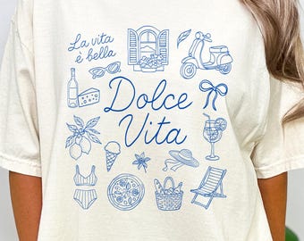 Italian Summer Shirt PNG La Dolce Vita png for Girls Trip png Euro Summer Tshirt png Mediterranean png Italian Beach png Amalfi Coast png