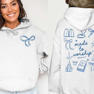 Made To Worship SVG PNG Christian Shirt png Coquette Bow png Bible Verse Shirt Sublimation Design Religious SVG Religious Shirt Easter Png image 6